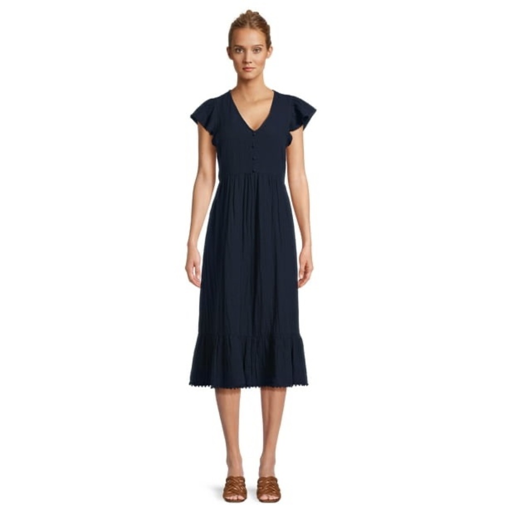Time and Tru Navy Midi Dress XXL